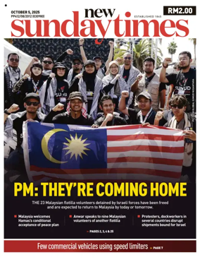 Cover of New Straits Times