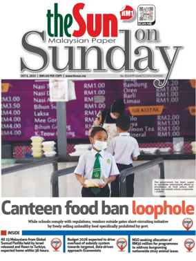 Cover of The Sun (Malaysia)