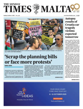 Cover of The Sunday Times of Malta
