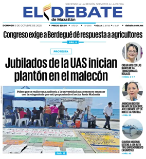 Cover of El Debate de Mazatlan