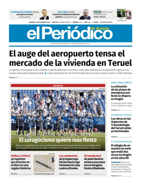 Cover of El Periódico Aragón