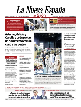 Cover of La Nueva España (Gijón)