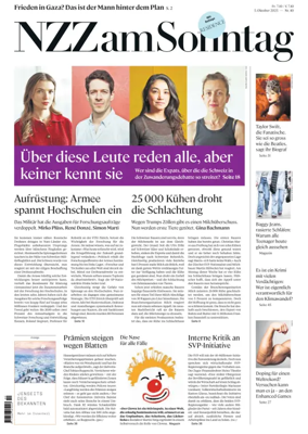 Cover of Neue Zurcher Zeitung Sunday