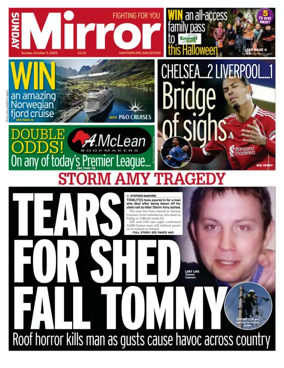 Cover of Sunday Mirror (Northern Ireland)