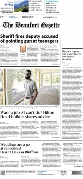 Cover of Beaufort Gazette (Sunday)