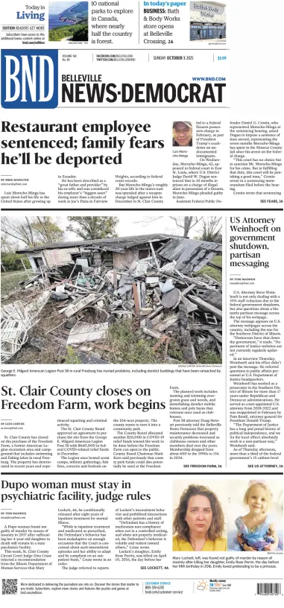 Cover of Belleville News-Democrat (Sunday)