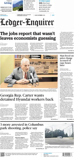 Cover of Ledger-Enquirer (Sunday)