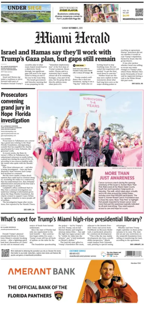 Cover of Miami Herald (Sunday)