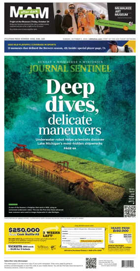 Cover of Milwaukee Journal Sentinel