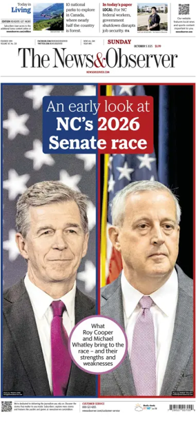 Cover of The News & Observer (Sunday)