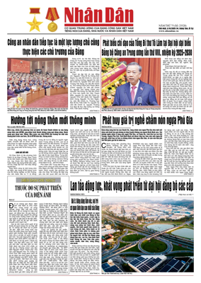 Cover of Nhan Dan newspaper