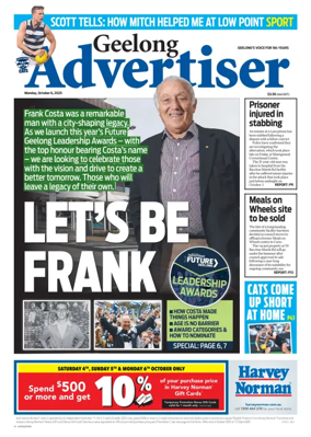 Cover of Geelong Advertiser