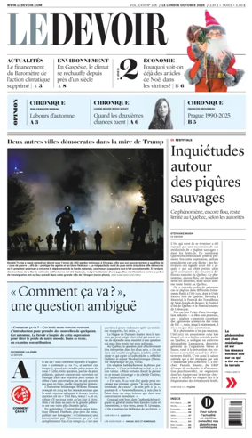 Cover of Le Devoir