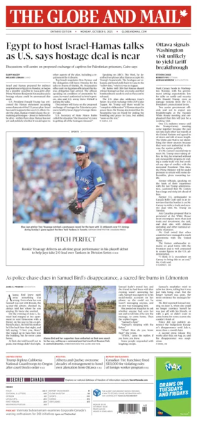 Cover of The Globe and Mail Metro (Ontario Edition)