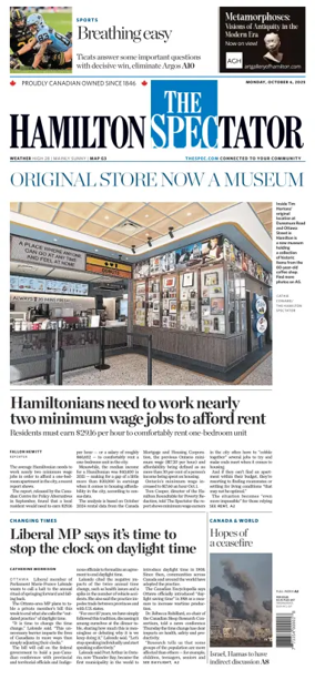 Cover of The Hamilton Spectator