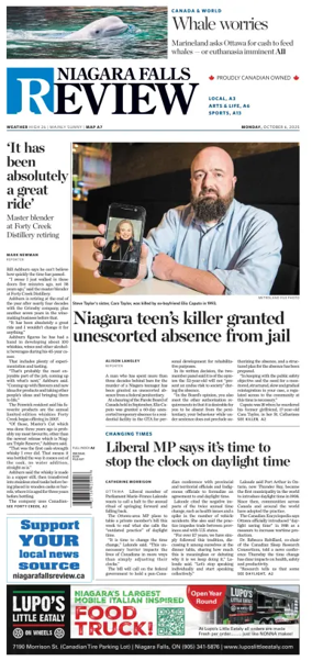 Cover of The Niagara Falls Review