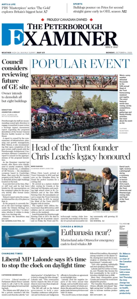 Cover of The Peterborough Examiner