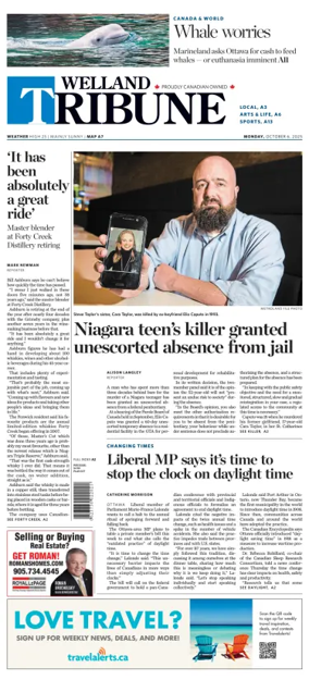 Cover of The Welland Tribune