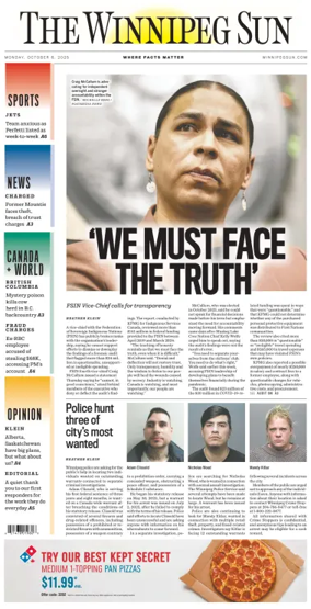 Cover of Winnipeg Sun
