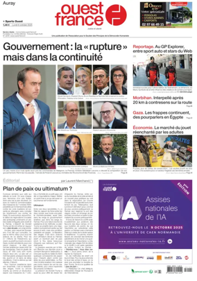 Cover of Ouest France (Auray)
