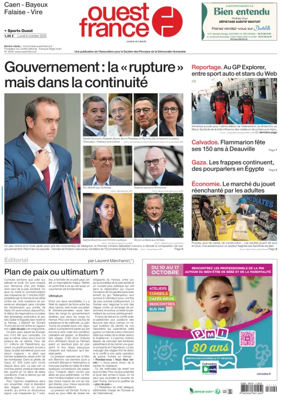 Cover of Ouest France (Caen)