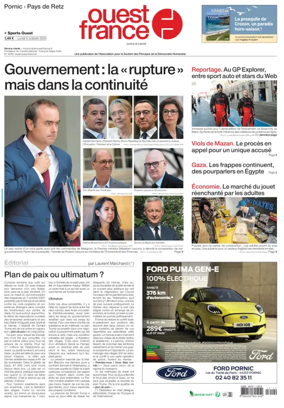 Cover of Ouest France (Pornic / Pays de Retz)