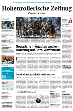 Cover of Hohenzollerische Zeitung
