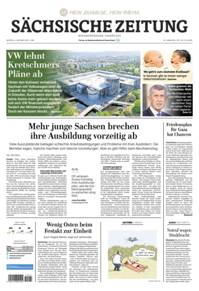 Cover of Sachsische Zeitung (Hoyerswerda)