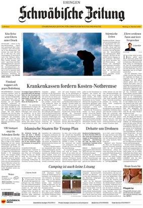 Cover of Schwaebische Zeitung (Ehingen)
