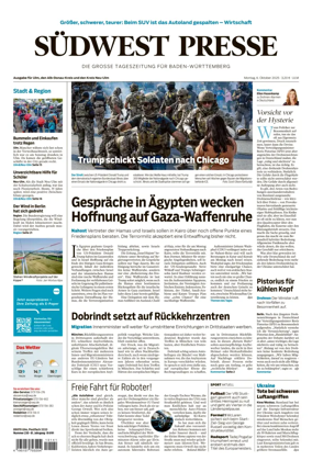 Cover of Südwest Presse (Ulm)