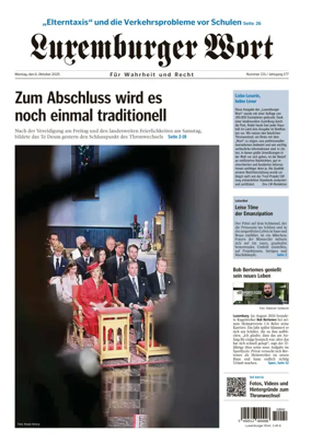 Cover of Luxemburger Wort