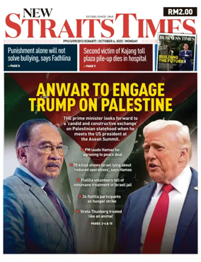 Cover of New Straits Times