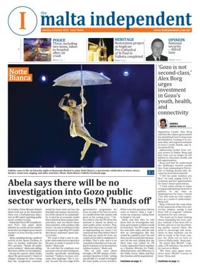 Cover of Malta Independent