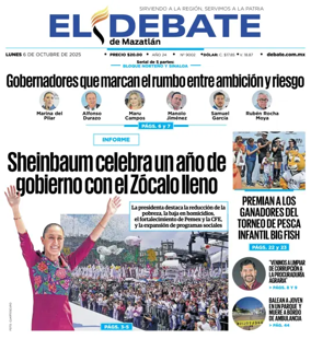 Cover of El Debate de Mazatlan
