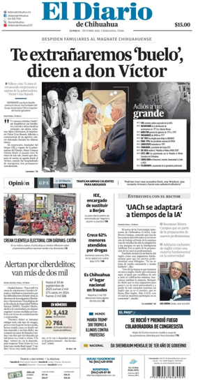 Cover of El Diario de Chihuahua