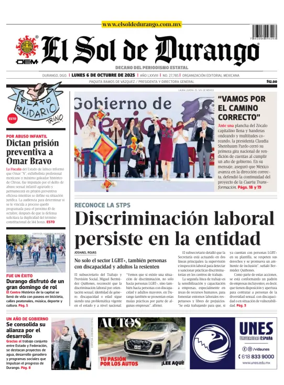 Cover of El Sol de Durango
