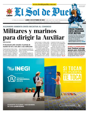 Cover of El Sol de Puebla