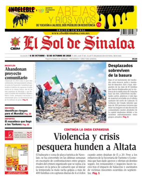 Cover of El Sol de Sinaloa