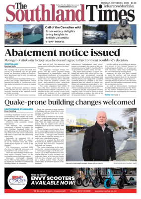 Cover of The Southland Times