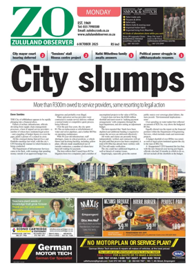 Cover of Zululand Observer - Monday