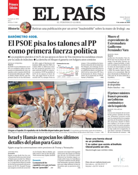 Cover of El País (1ª Edición)