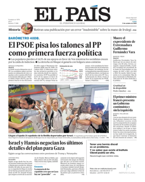 Cover of El País (Nacional)
