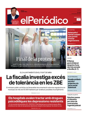 Cover of El Periódico de Catalunya (Català)