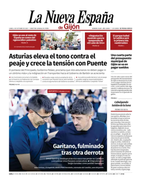 Cover of La Nueva España (Gijón)