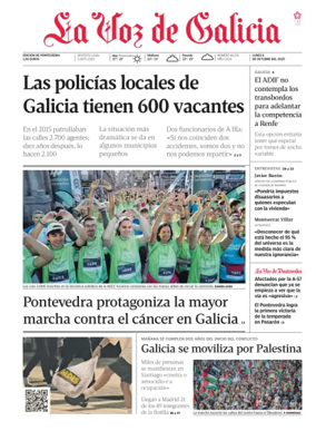 Cover of La Voz de Galicia (Deza)