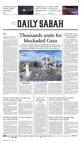 Cover of Daily Sabah (Turkey)