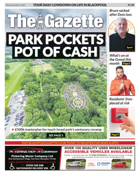 Cover of Blackpool Gazette