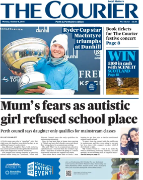 Cover of The Courier & Advertiser (Perth and Perthshire Edition)