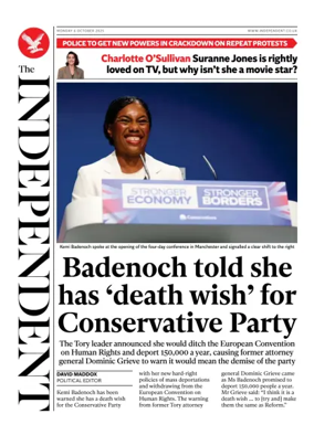 Cover of The Independent