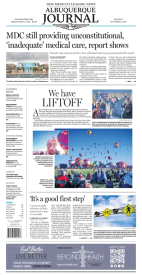 Cover of Albuquerque Journal